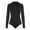 Black, variant on QHFBli Girls Long Sleeve Rash Guard Swimsuit One Piece Zipper Surfing Bathing Suit