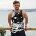 thumbnail image 6 of Logiee Cosmic Landscape Celestial Art Print Men's Workout Tank Top,Quick Dry Workout Tank Top,Gym Muscle Tee,Fitness Bodybuilding Sleeveless T Shirt-4X-Large, 6 of 7