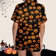 thumbnail image 6 of RMGVDSD Halloween Pajamas Set for Women 2 Piece Cute Pumpkin Print Short Sleeve Sleepwear Button Down Loungewear Holiday Party Pajama Shorts Sets, 6 of 7