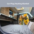 thumbnail image 4 of Electric Heating Blanket USB Heater Blanket Plush Winter Warm-Up Adjustable Temperature Timing Heating Pad 150x160cm, 4 of 5