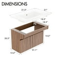 thumbnail image 3 of GGISHA Floating Bathroom Vanity with Sink,Wall-Mount, Stone Resin,Wood Cabinet, Ada Compliant,Modern Hand Support for Seniors, Handicap, 3 of 7