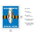 thumbnail image 2 of Europe - Only 7 Jet Magic Hours from New York - Vintage Airline Travel Poster by Bobri c.1950s - Bamboo Fine Art 290gsm Paper (Unframed) 12x16in, 2 of 4