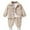 Beige, variant on fatyb Baby Boys Girls Clothes Set Toddler Button down Collared Jacket Long Pants Infant 2 Piece Outfits