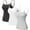 #1 Black*1 + White*1 + Gray*1, variant on 3 Pack Women's Basic Solid Camisole Adjustable Spaghetti Strap Tank Top Shapewear Slimming Cami With Built-in Bra| Black+White+Gray-L