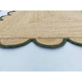thumbnail image 5 of 3x4 Ft Green Border Premium Scalloped Jute Rug – Handcrafted Natural Braided Carpet for Living Room, Bedroom, Entryway – Boho Home Decor, 5 of 5
