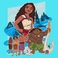 thumbnail image 2 of Girl's Moana 2 Group Ocean Portrait  Graphic T-Shirt, 2 of 3