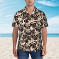 thumbnail image 6 of Picia Cute French Bulldog Gentle Cotton Regular Fit Short Sleeve Casual Hawaiian Shirt for Men-Small, 6 of 9