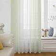 thumbnail image 6 of Light Green Ombre Sheer Curtains 54 Inches Long, Modern Gradient Abstract Art Light Filering Curtains, Breathable Simi Curtain Privacy Drapes for Kitchen Bathroom Nursery Small Window Treatment, 6 of 9