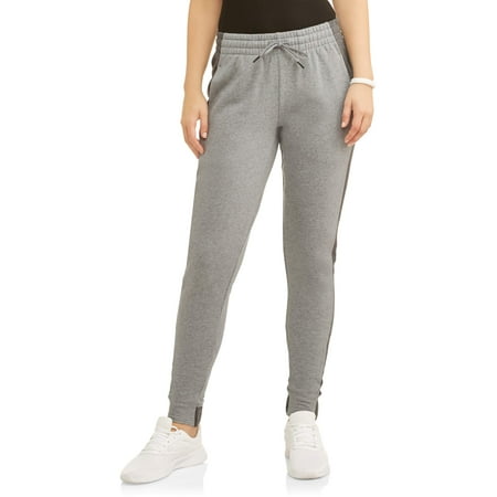 Nike Athletic Track Pants - Athletic Works Women's Fleece Jogger Pant with Contrast Side Stripe