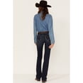 thumbnail image 3 of Wrangler Women's Retro Dark Wash Mid Rise Mae Alexis Stretch Bootcut Jeans - 112321491 7W x 36L, 3 of 4