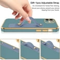 thumbnail image 4 of iPhone 12 Case, iPhone 12 Phone Case, Slim Fit Soft TPU with Adjustable Wristband Kickstand Scratch Resistant Shockproof Protective Cover for Apple iPhone 12 6.1 Inch 2020, Blue Grey, 4 of 18
