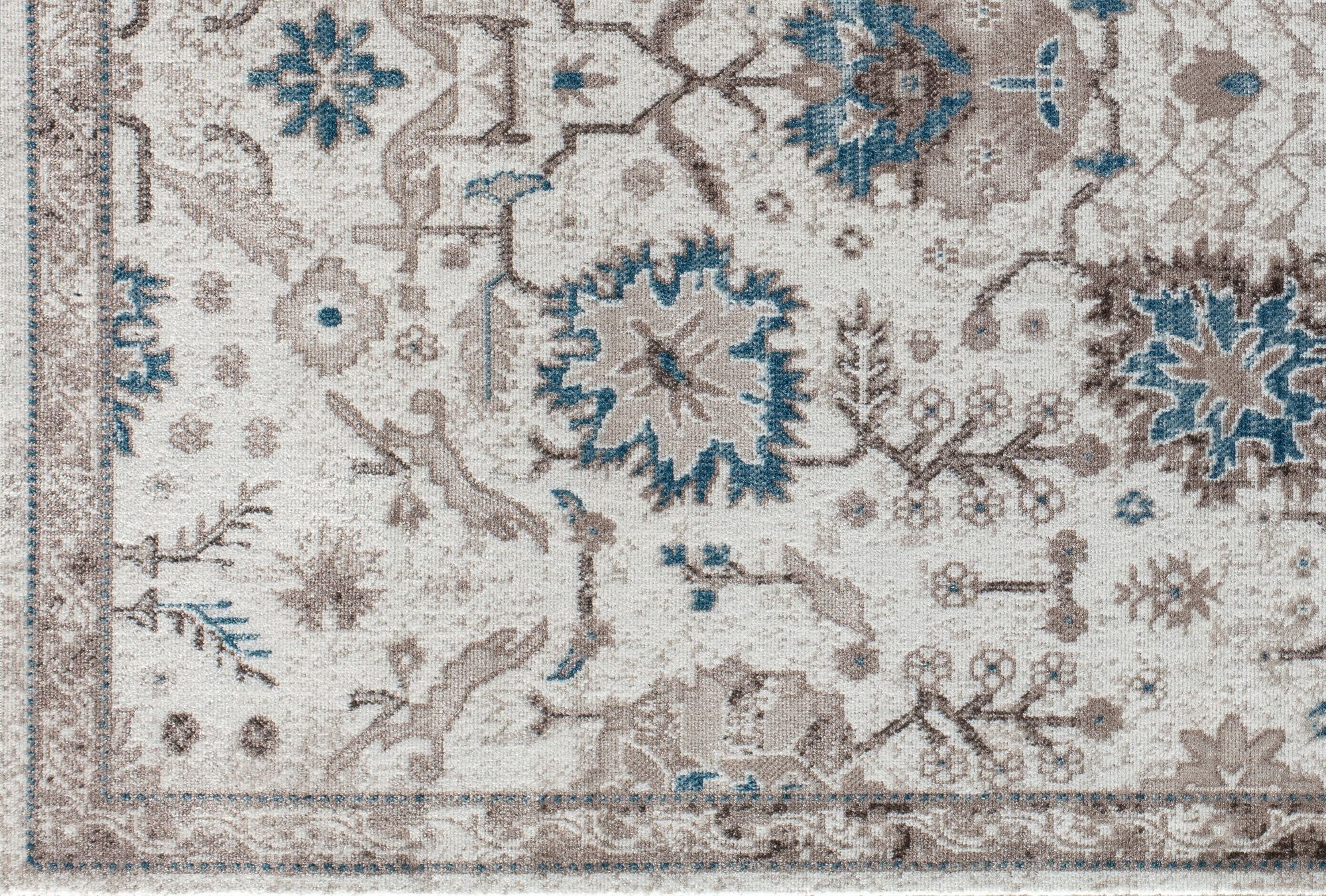 Freida FY55B Honeysuckle Vintage Farmhouse Cream Area Rug, 2'6"x8'