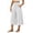 White, variant on Vivianyo HD Women's Fold Over Waist Knit Loungewear Culotte Pants, Casual Elastic High Waist Cropped Wide Leg Capris with Side Pockets for Women, Women's Beige, Sizes S-2XL