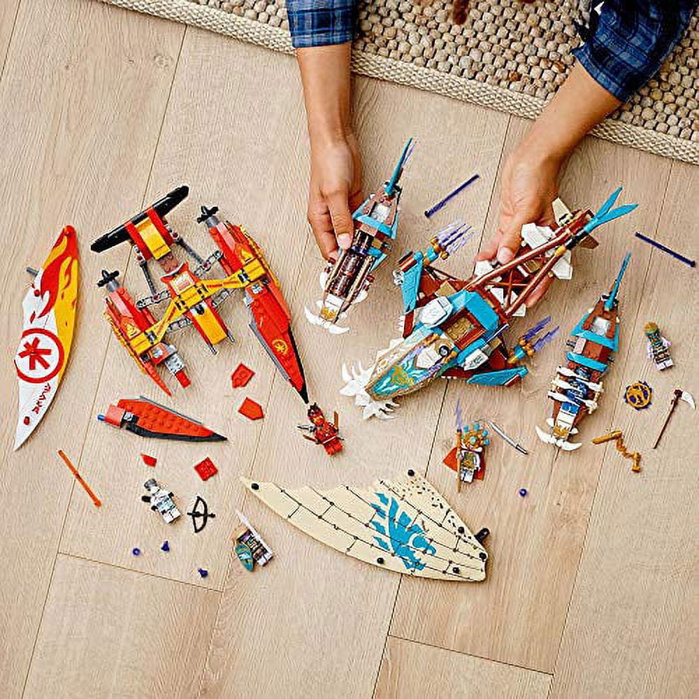 LEGO NINJAGO Catamaran Sea Battle 71748 Building Kit; Ninja Playset  Featuring Catamaran Toys and NINJAGO Kai, Jay and Zane; Best Gift for Kids  Who