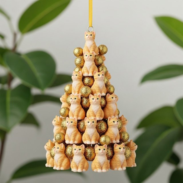 Adornos navideños apilables con forma de animales en 2D