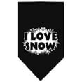 thumbnail image 2 of Christmas Pet and Dog Bandana Screen Printed, "I Love Snow", 2 of 10