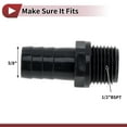 thumbnail image 4 of Conector recto de tubo de rosca macho de barbado de manguera de plástico Unique Bargains 5/8" 1/2"BSPT con 5 abrazaderas 5 piezas, 4 of 7