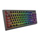 thumbnail image 2 of Teclado inalámbrico PRETXORVE de 87 teclas, recargable, para juegos, con retroiluminación LED multicolor cambiante para PC, 2 of 4