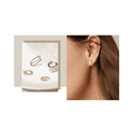 thumbnail image 2 of 6 Aretes De Laminado Oro 14k Mujer Arracadas Huggies Moda, 2 of 3