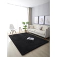 thumbnail image 1 of Faux Short Fur Area Rug-Dark Blue, 1 of 6
