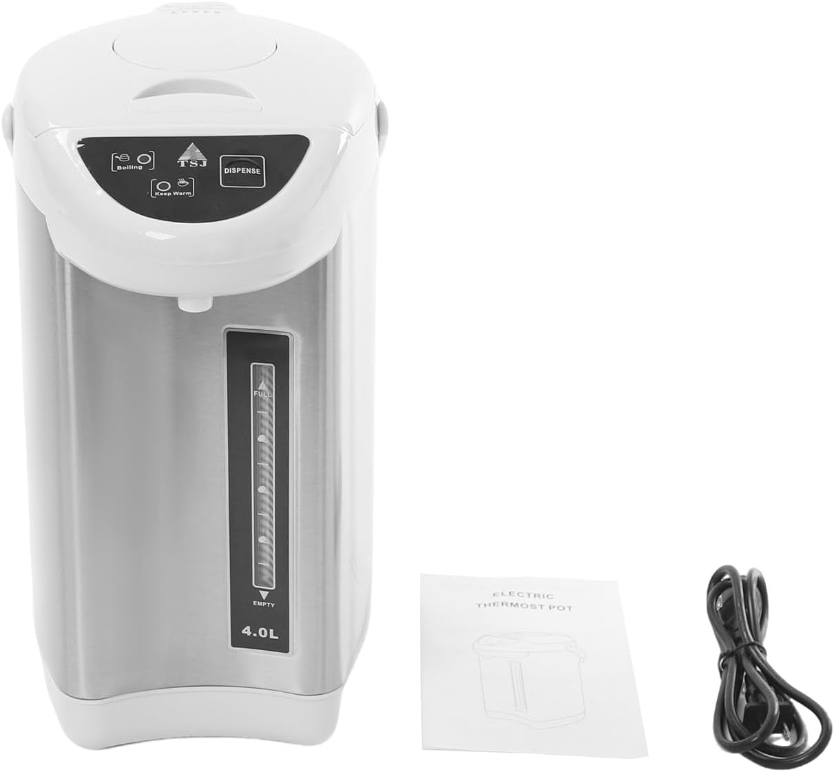 Electric Water Boiler,4L 304 Stainless Steel Countertop Water Heater with 3 Water Dispensing Modes and 24H Keep Warm,Warmer Anti-dry Burn Protection