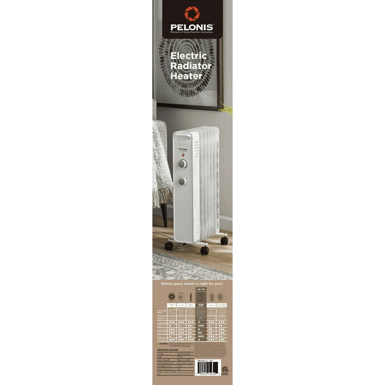 Pelonis 1500W Mechanical Oil-Filled 3-Setting Electric Radiant Heater,  PSH07O2AWW - Walmart.com
