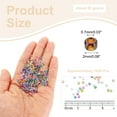 thumbnail image 2 of 1600Pcs Glass Seed Beads, 2mm 11/0 Loose Mini Beads with Hole, Bulk Craft Spacer for Jewelry Making, Coffee AB, 2 of 7
