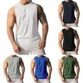 thumbnail image 3 of BUYISI Men's Workout Muscle Tank Top Gym Fitness Sleeveless Vest T shirt White Black 2XL, 3 of 9