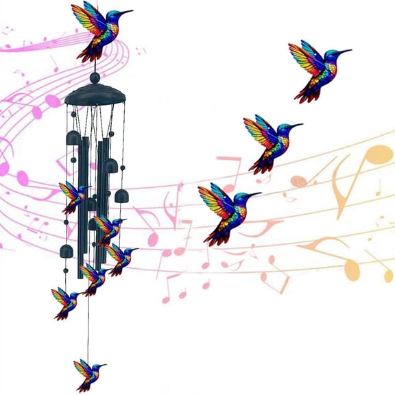 Wind Chimes for Outside, Deep Tone Memorial Windchimes for Patio Porch Balcony Garden Decor, Hummingbird Wind Chimes Housewarming
