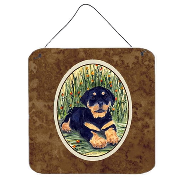 Rottweiler Aluminium Metal Wall Or Door Hanging Prints - 6 x 6 In.