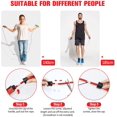 thumbnail image 3 of Cuerda para saltar deportiva, cuerda para saltar ajustable sin enredos con rodamientos de bolas rápidos, mango de espuma viscoelástica antideslizante, cuerda para saltar duradera para gimnasio de boxeo y fitness (rojo) JM, 3 of 5
