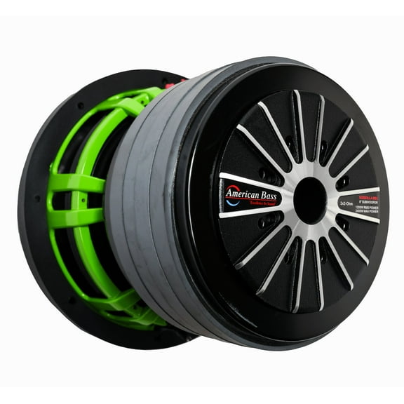 American Bass Godzilla 8" Dual 1200 Watt RMS 2-Ohm Subwoofer