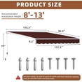 thumbnail image 2 of MEETWARM 13.1'x 8.2' Patio Awning Retractable Awning Cover for Sunshade Shelter, Outdoor Patio Canopy with Manual Crank Handle/Water-Resistant 280g/m² Polyester for Patio, Yard, Balcony, Burgundy, 2 of 7