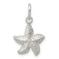thumbnail image 4 of 925 Sterling Silver Polished Starfish Charm Pendant, 4 of 5