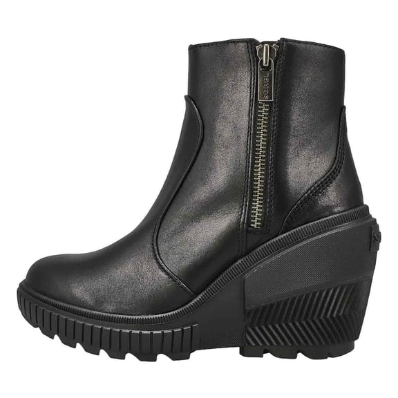 SOREL Women's Ona Ave Zip Wedge Black/Black 9 M