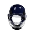 thumbnail image 3 of Casco de karate Casco de boxeo Transpirable con máscara Equipo de cabeza de taekwondo suave Equipo de protección para hombres y mujeres de lucha de XL azul shamjiam Casco de kárate, 3 of 8