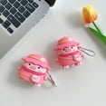 thumbnail image 1 of For Apple Airpods 3rd 2021/1/2/Pro Shockproof Cute 3D pink hat backpack piggy Case with pendant Cover, 1 of 5