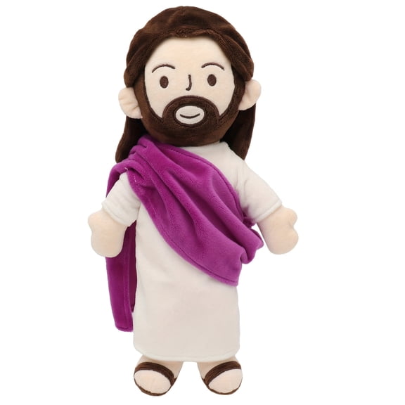13" Jesus Plush Doll with Purple Robe, Christian Stuffed Toy for Kids, Easter, Christmas & Thanksgiving Religious Gifts, Party Favors & Faith-Inspired Decor