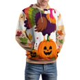thumbnail image 5 of Happy Thanksgiving Pumpkin Turkey 3d Sweatshirts Hoodie Fashion Casual Personality Men's Women Street Hoodie Pullovers Long Sleeve Comfortable Top, 5 of 6