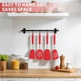thumbnail image 5 of Silicone Kitchen Utensil Set 4 Piece Spatula Set for Non Stick Cookware, Heat Resistant Cooking Turners with Solid and Slotted Spatula,Red, 5 of 6