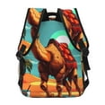 thumbnail image 4 of Easygdp Cool Camel Oasis Vibes Mochila Ergonómica Versátil para Laptop - Múltiples Bolsillos, Correas Ajustables, Unisex para Escuela, Viajes y Actividades al Aire Libre-One Size, 4 of 5
