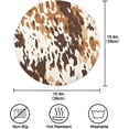 thumbnail image 4 of Coolnut Cow Print Pattern Round Placemats Washable Placemats Non-Slip Heat-Resistant Table Place Mats for Dining Kitchen Holiday Party Table 15.4"-4PCS Home Decor, 4 of 7