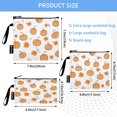 thumbnail image 3 of 3 Size Reusable Food Storage Bags Set Airtight Zipper Closure Lunch Snacks Travel Organizer Orange Pumpkins and Leaves, 3 of 8