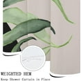 thumbnail image 3 of Abstract Boho Leaf Shower Curtains, Weighted Bottom Mid Century Modern Bohemian Terracotta Minimalist Geometric Arch Botanical Bathroom Curtain Waterproof Fabric Washable with Hooks,36"x72", 3 of 6