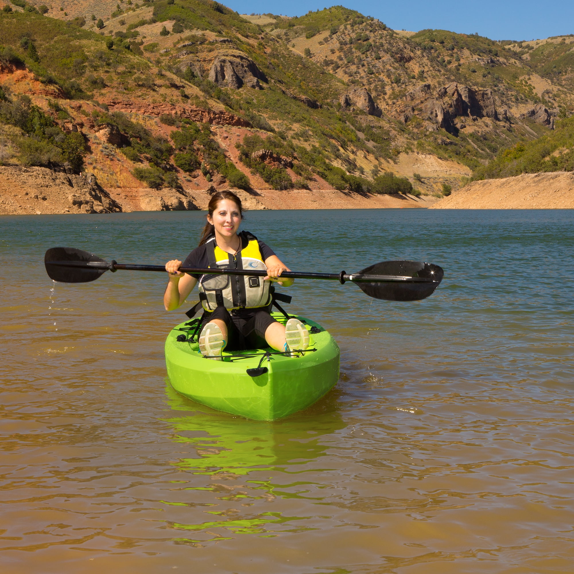 Lifetime Tioga 10 ft Sit-On-Top Kayak with Paddle, Lime Green (90534)