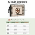 thumbnail image 3 of Outdoor TV Cover 70 to 75 Inches, Vintage Country Star Wreath Farmhouse Black Buffalo Plaid Waterproof TV Cover with Remote Control Pocket, Flat Screen TV Cover Protector for Outside TV, 3 of 6