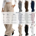 thumbnail image 2 of cocolona Womens Winer Casual Loose Corduroy Pants Elastic Waist Straight Wide Leg Travel Lounge Pants with Pockets, 2 of 5