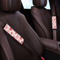 thumbnail image 3 of Chririnla Pink Gradient Coconut Tree Pattern Car Seat Belt Pads 2 Pack, Seat Belt Strap Covers Polyester Comfortable Driving Heat Insulation for SUV Auto Truck, 3 of 8