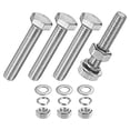 thumbnail image 1 of Uxcell 4-Pack Tornillo de Cabeza Hexagonal con Tuercas, Arandelas Planas y de Bloqueo M10x55mm, 1 of 1
