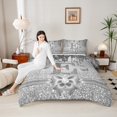 thumbnail image 4 of Manfei Letter Monogrammed E 3-Piece Full Size Comforter Sets for Kids Children Girls,Dreamy Princess Bedding Comforter Set,Cute Butterfly Bowknot Lightweight Bedding Sets,Bling Glitter Decor, 4 of 8
